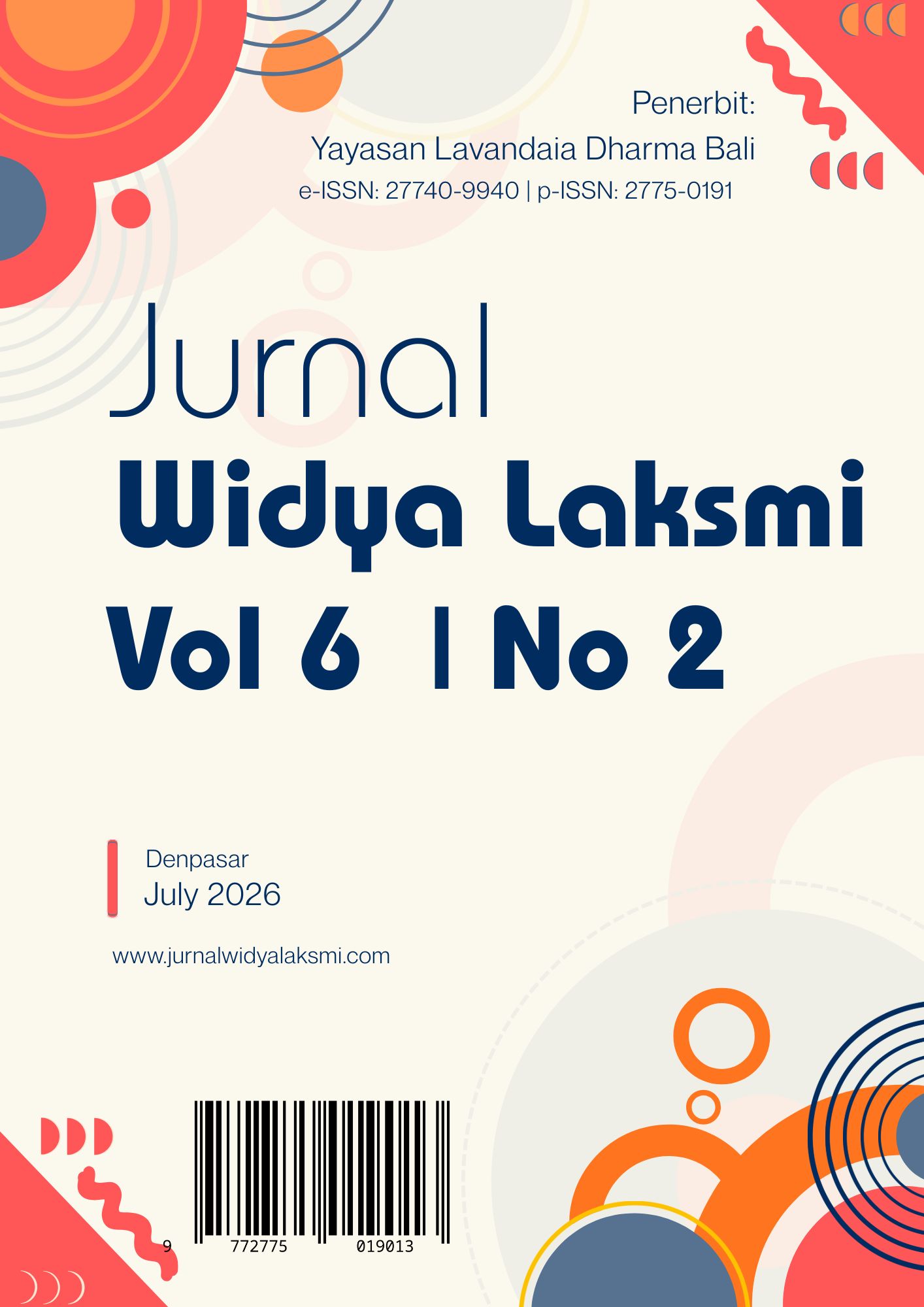 					View Vol. 6 No. 2 (2026): Jurnal WIDYA LAKSMI (Jurnal Pengabdian Kepada Masyarakat)
				